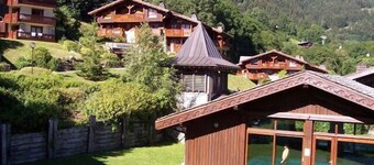 Floor -1, swimming pool, balcony, parking, tv, 32m², Les Houches