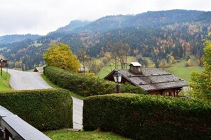 Surrounded by well-maintained hedges, this traditional house offers a serene rural retreat.