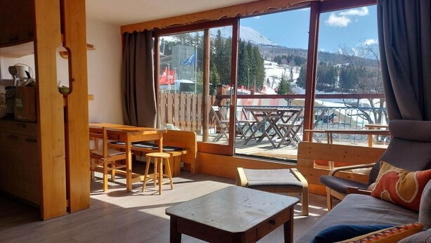 Living area - 14th floor, view valley, terrace, tv, 54m², Les Arcs (Les Arcs)