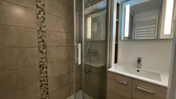 Shower, hair dryer