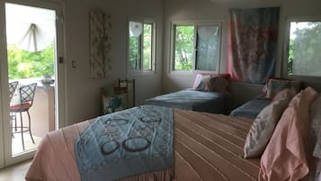 2 bedrooms, bed sheets