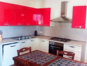 Fridge, oven, stovetop, dishwasher