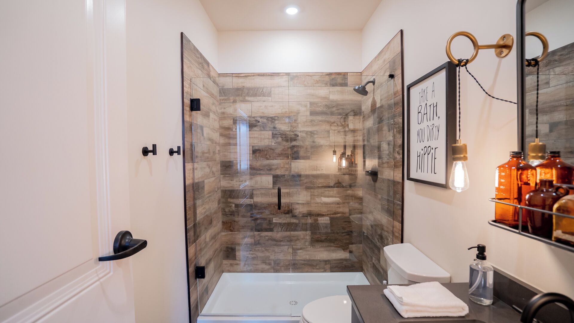 204 - Cigars & Bourbon | Bathroom | Shower, designer toiletries, hair dryer, towels
