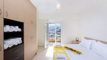 Apartemen Panorama | 1 kamar tidur, seprai katun Mesir, dan seprai premium