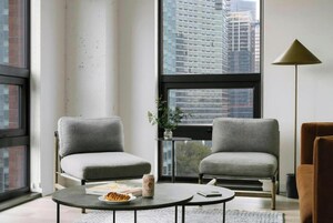 公寓, 2 间卧室, 城市景观 | 床单