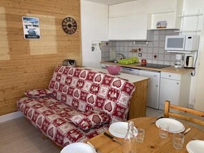 Fridge, microwave, dishwasher - 200m from resort center, 2nd floor, tv, 45m², Orcières Merlette 1850 (Orcières)