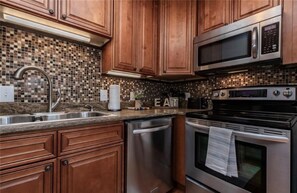 Fridge, microwave, oven, stovetop - Ski Condo with Resort Indoor Pool (Beech Mountain)