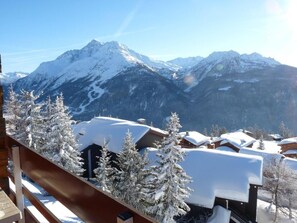 Balcony - 200m from resort center, 4th floor, balcony, tv, 29m², La Rosière (La Rosière Montvalezan)