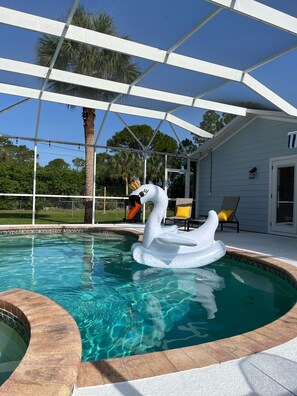 Una piscina riscaldata