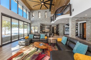 Smart TV, fireplace, computer monitors, printers