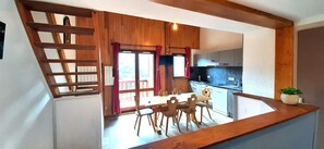 Dining - 300m from resort center, 2nd floor, tv, 47m², Aussois (Aussois)