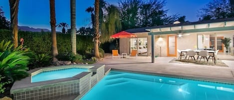 Outdoor pool, a heated pool