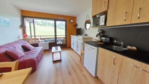 Living area - 1st floor, balcony, tv, 26m², Le Grand Bornand (Le Grand-Bornand)