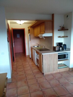 Fridge, microwave, dishwasher - Ground floor, balcony, tv, ski locker, 35m², Pra Loup (Pra Loup)