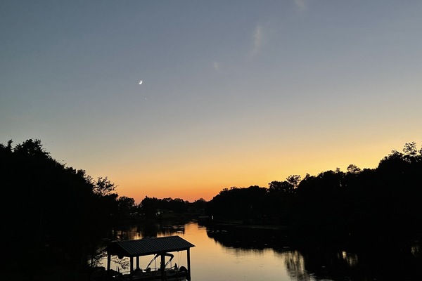 Sunset on Cane River Lake.