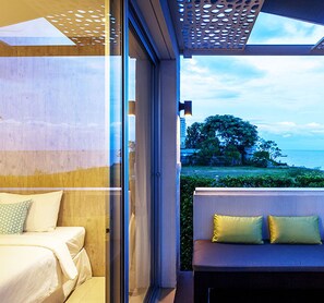 华丽客房, 1 间卧室 | 起居区 | 电视