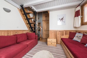 Living area - 2nd floor, balcony, tv, 64m², Tignes (Tignes)