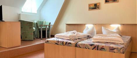 1 chambre, bureau, Wi-Fi, draps fournis
