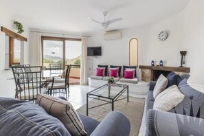 Een flatscreentelevisie, Netflix, een dvd-speler en streamingdiensten