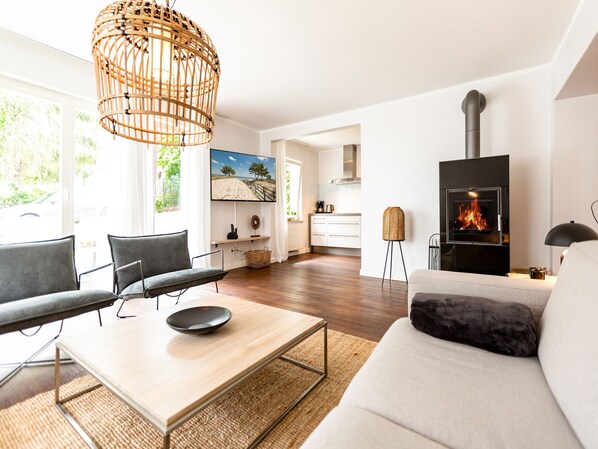 Fernseher, Kamin