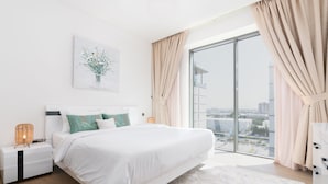 Premium Apartment | Iron/ironing board, WiFi (free) - SuperHost - Spacious Apartment With Balcony In Sobha Hartland (Dubai)