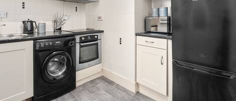 Microwave, oven, stovetop, electric kettle