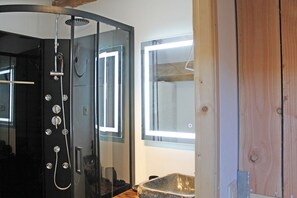 Shower, hair dryer