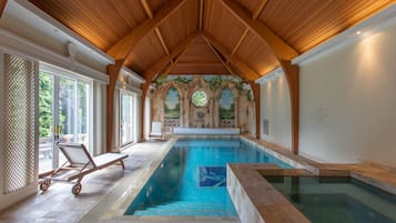 Indoor pool, a heated pool
