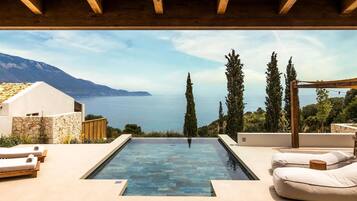 Thalassa Two Bedroom Villa with outdoor private pool and sea view | Hypo-allergenic bedding, in-room safe, individually decorated