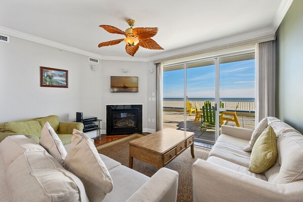 Flat-screen TV - Belmont Towers 204 by Seaside Vacations & Sales (Ocean City)