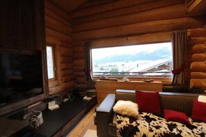 TV, fireplace - Chalet Belvédère, tranquillity and views (Bolquère)