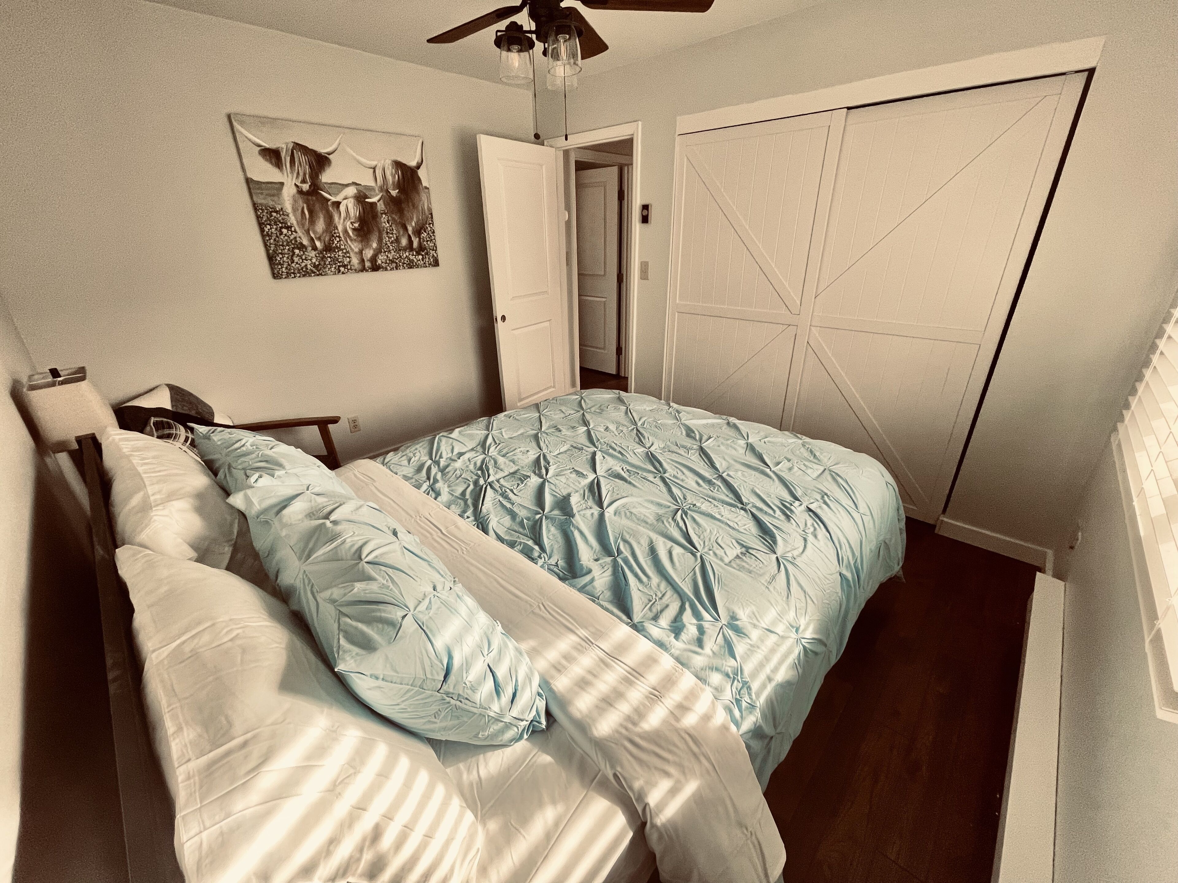 2 bedrooms, iron/ironing board, free WiFi, bed sheets