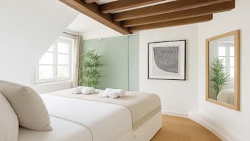 1 slaapkamer, een strijkplank/strijkijzer, reisbedje, wifi