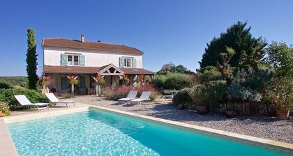 Spacious farmhouse with private heated pool, sleeping up to 8.