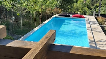 Piscine extérieure, piscine chauffée