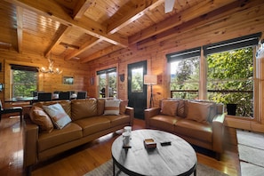 Smart TV, caminetto, videogiochi