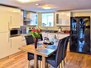 Dishwasher, high chair, cookware/dishes/utensils