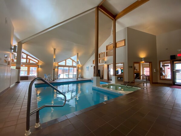 Indoor pool, a heated pool