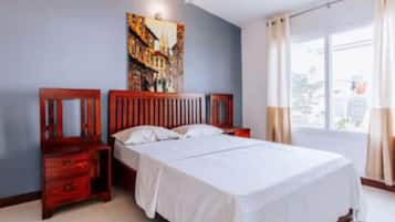 2 bedrooms, in-room safe, iron/ironing board, WiFi