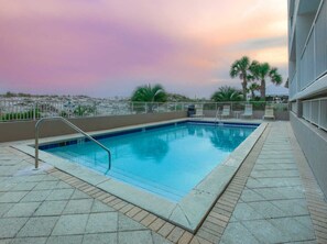 A heated pool