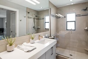 Hair dryer, towels