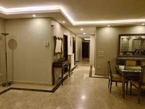 Apartment | Private kitchen | Fridge, microwave, oven, stovetop - Spacious Executive Luxury Apartment With Balcony (Giza)