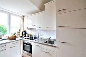 Fridge, oven, stovetop, dishwasher