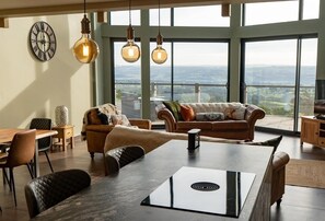 Televisión y chimenea