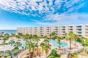 Exterior - Island condo with pool, Gulf-view balcony, lazy river, beach access, & bunk beds (Fort Walton Beach)