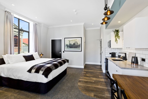 スタジオ (Chief Millard) | 1 室のベッドルーム、エジプト綿のシーツ、高級寝具、羽毛の掛け布団