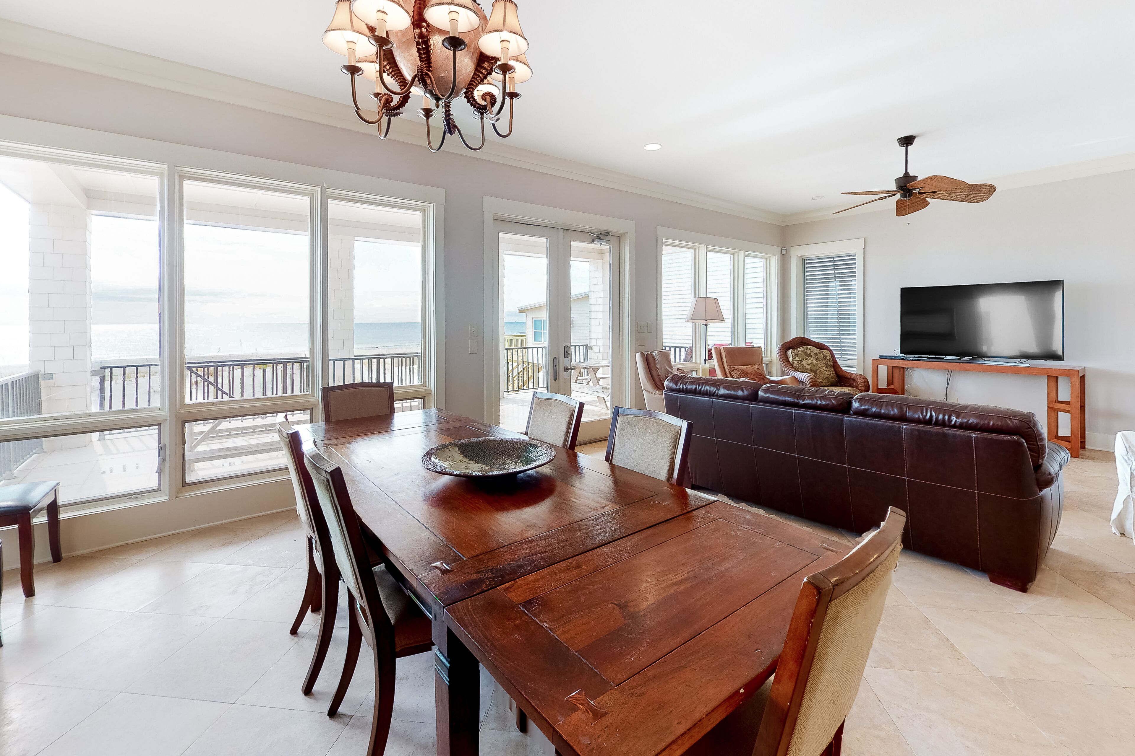 Oceanfront Home with WiFi, Private Washer/Dryer, Central AC, and Beach Access