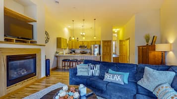 Télévision, cheminée