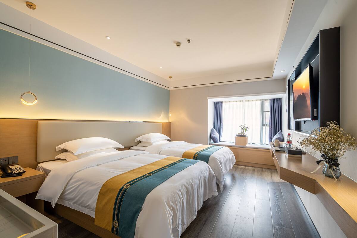 Chambre Deluxe avec lits jumeaux, 1 chambre | Bureau, espace de travail pour ordinateurs portables