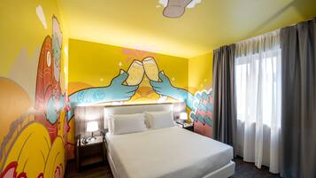 Frigobar, cofres nos quartos, individualmente decorados